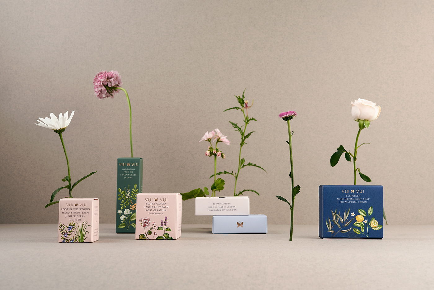 能让人想起传统的植物学书籍的护肤品包装设计(图13)