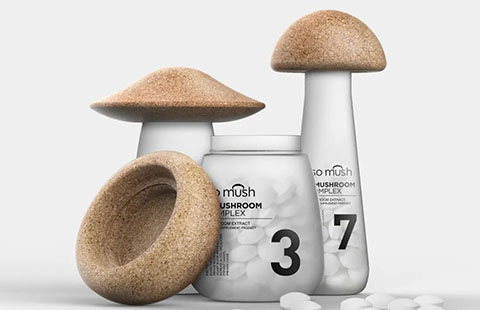 蘑菇补剂罐设计分享