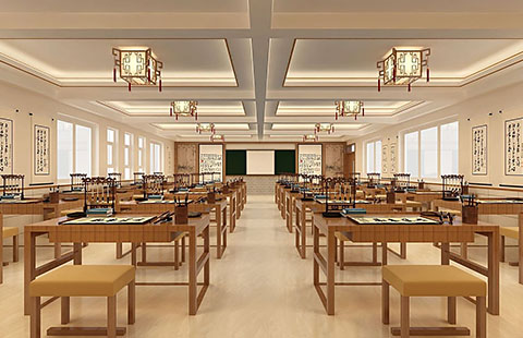 【校园文化】校园文化书法教室设计