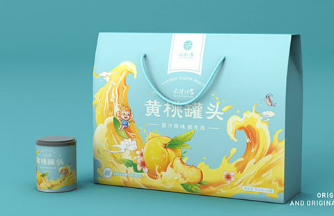 黄桃罐头包装案例