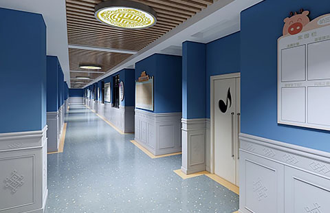 【室内设计】拉萨幼儿园走廊设计案例