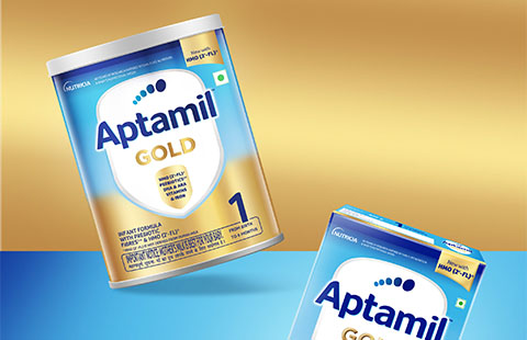 DANONE NUTRICIA – 印市场的金装爱他美奶粉包装设计欣赏